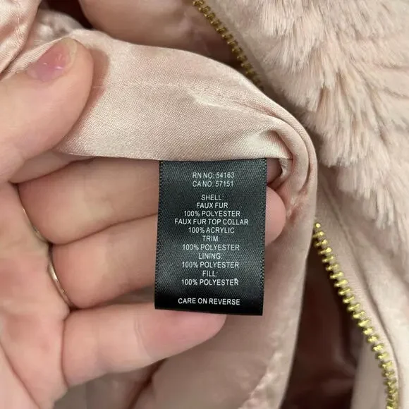 Women's Marc New York Pink Faux Fur Faux Sherpa Vest Medium - Picture 4 of 4